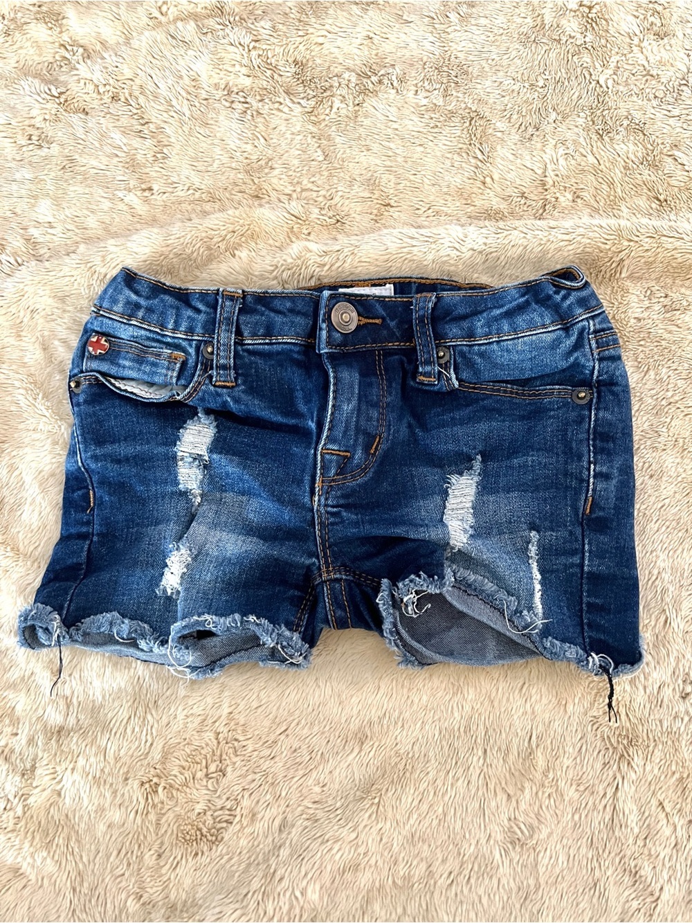 HUDSON Girl's Denim Distressed Shorts Size 4